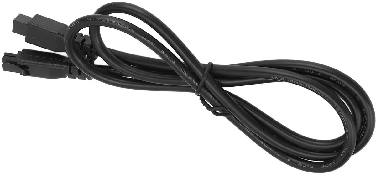 Dailygoods- Verlengkabel 1m 4-pins - 22AWG Koperen Kern - PVC Kabel - Naadloze Connectiviteit - Duurzaam en Betrouwbaar