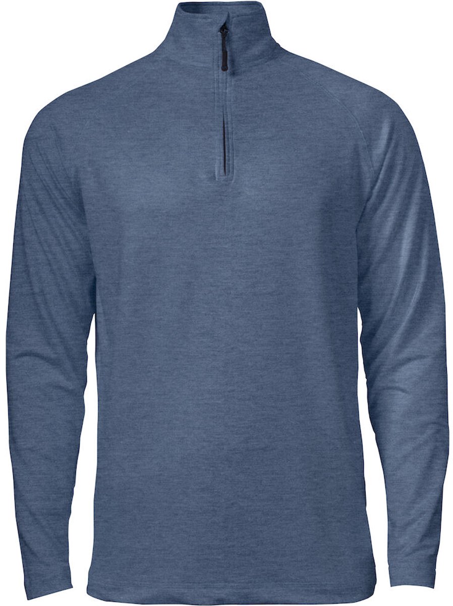 Cutter & Buck Coos Bay Half Zip Heren 358400 - Leisteen Blauw Mel. - S
