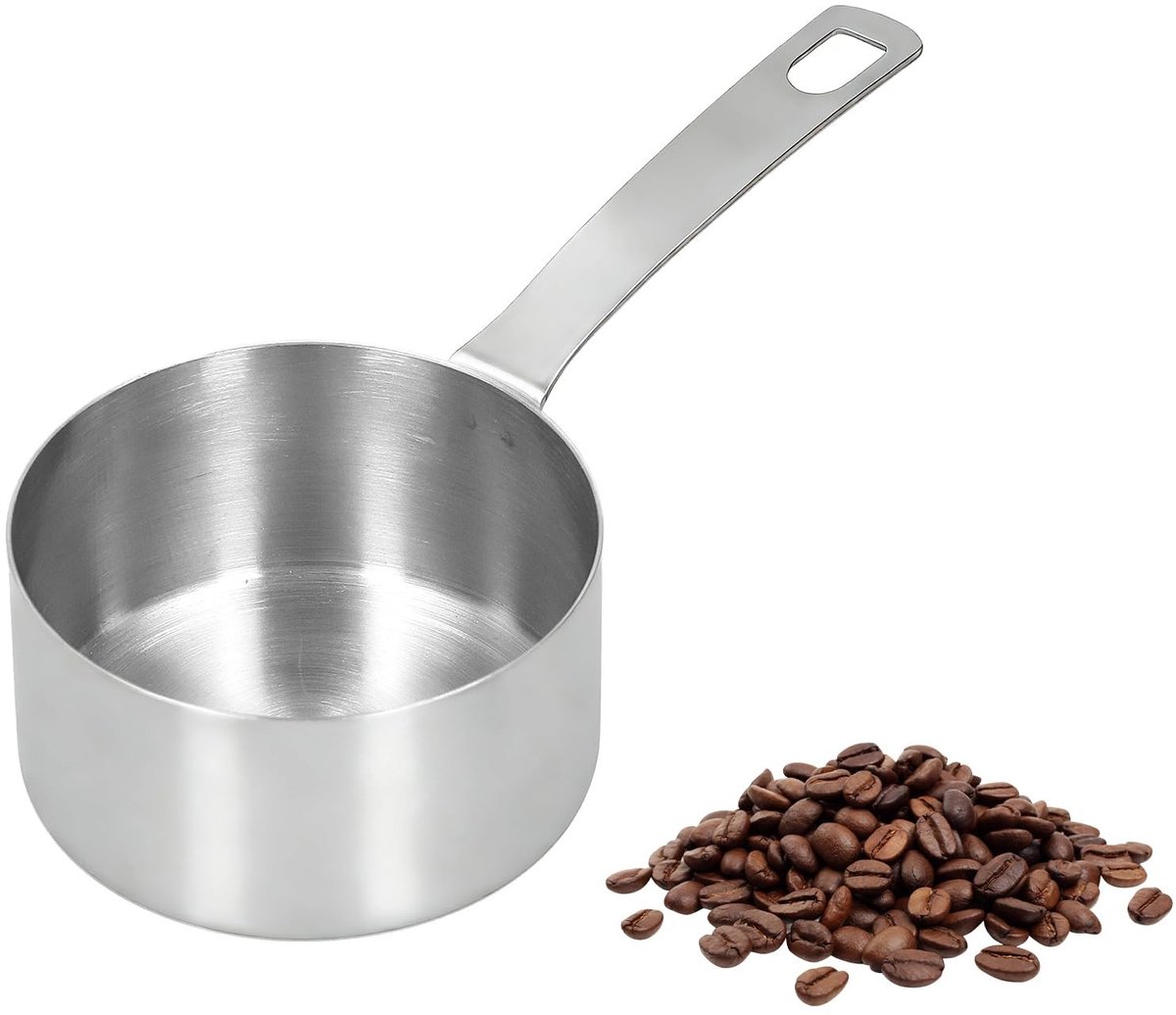 Dailygoods- Maatbeker 1 liter - Maatlepel set - Roestvrij staal - Keukengadgets - Voor droge en vloeibare ingrediënten - Lichtgewicht 62g