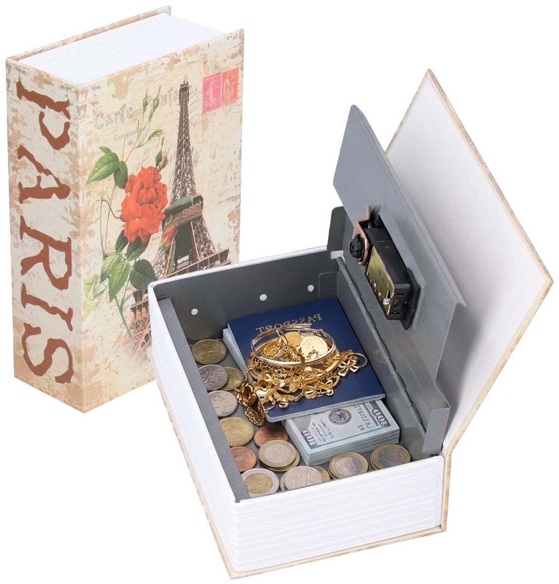 Dailygoods- Boek Safe - Combinatieslot - Stalen/Plastic Beveiliging - Verstevigd - Discreet - 18 x 11.7 x 5.5 cm - Versteekboek
