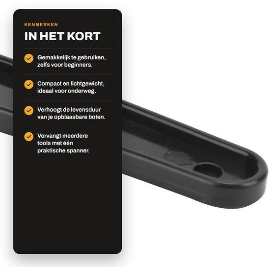 Ventiel Sleutel - Boot Ventiel Tool - Boot Reparatie - 6-Groef Ontwerp - 1x1x1 cm - Wit — afbeelding 2
