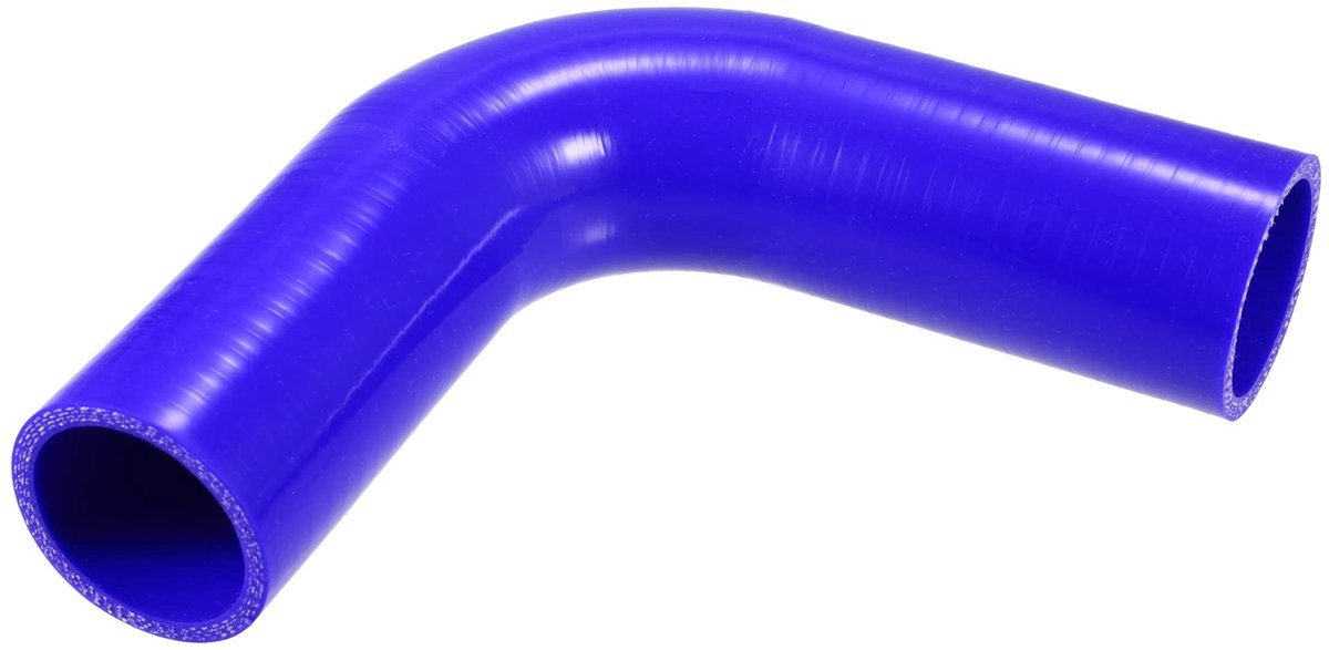 Dailygoods- Koppelstuk Universeel 90 Graden - Silicone Slang - Binnendiameter 45mm - Buitendiameter 55mm - Lengte 150mm - Schokbestendig - Siliconenslang