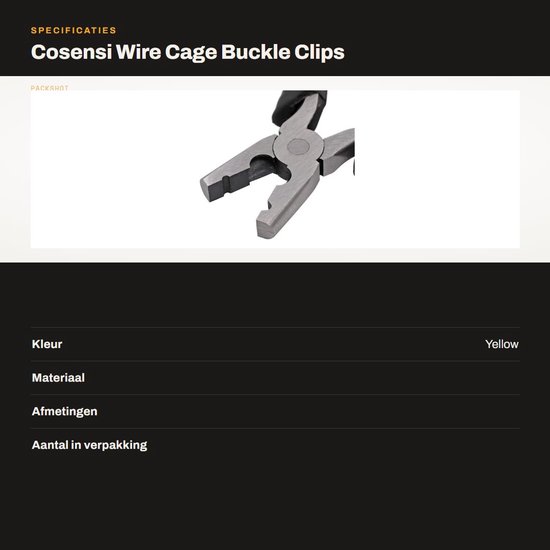 Dailygoods- Buckle Clips Set 300 Stuks - Dierencage Beugel - Metalen Clips - Pliers/Knijptang - Onderhoud Dierenverblijven - Duurzaam Materiaal - Dierkooien van Dailygoods — afbeelding 3