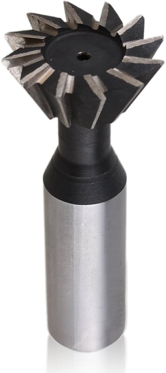 Dailygoods- Frezen HSS Zwaluwstaart Cutter - End Mill 10-35mm - Rechte Schacht - Dubbelzijdige Snijrand - Geschikt voor Gietijzer - Precisie Geslepen - Snijder