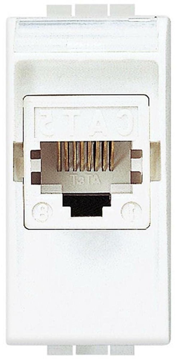 RJ45 Connector - Netwerk Module - Netwerk Aansluiten - UTP Cat5e - 1x1x1 cm - Wit