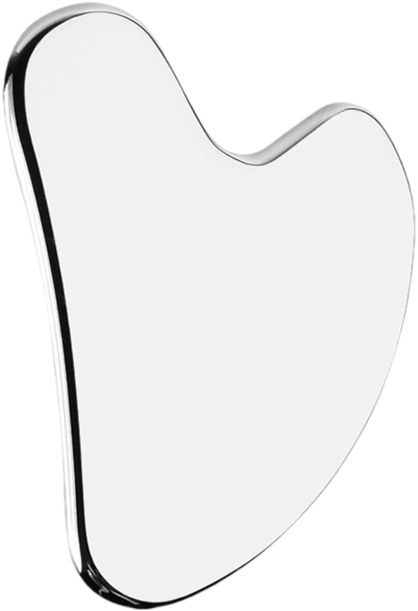 carmdering - Roestvrij Staal Gua Sha - Edelstalen Massage Tool - Handmatig Massagegereedschap - Stimuleert Bloedcirculatie - Vermindert Oedeem - Roestvrij Staal - Veelzijdig Ontwerp - Geschikt Voor Gevoelige Huid - 1 Stuk