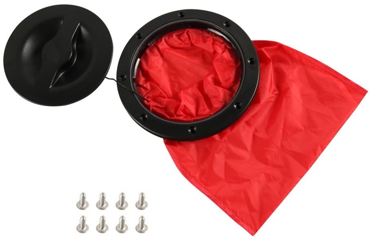 Dailygoods- Brugplaatset 15,24 cm - Opbergtas - Zwarte Brugplaatset - 6" Brugplaatset - Voor Viskajak/Boot - A6651-01 - Bootaccessoire