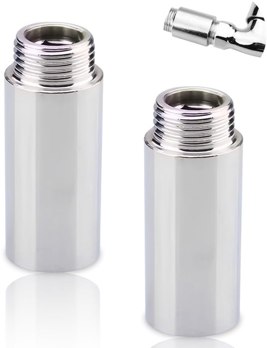 Dailygoods- Kraanverlengingen Hoogwaardig Roestvrij Staal - Verlengstuk 1/2 Inch - Douchekop - Verwarming - Drinkwater - Drukbestendig