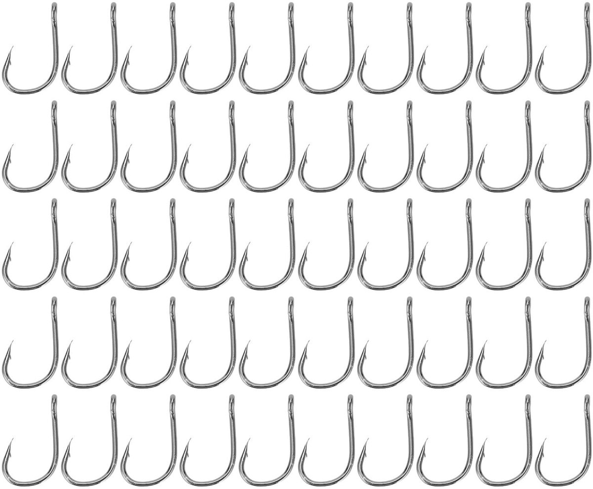 Dailygoods- Vishaak 50 Stuks - Hoog Koolstofstaal - Scherpe Haakpunt - Weerhaken - Sterk Gereedschap - Corrosieweerstand - Visgerei