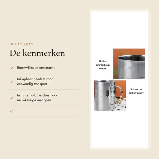 Camping Cup Pot - Opvouwbare Handgreep Deksel Met Schaal - Geweldig Voor Buiten Kamperen Wandelen Backpacken(350ml) — afbeelding 3