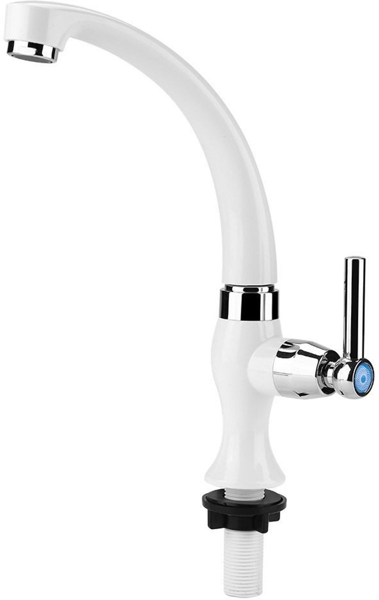 Dailygoods- Keukenspoelkraan Enkele Greep - Koude Kraan - Waterkraan - G1/2 - ABS Kunststof - Eenvoudig te Installeren
