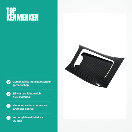 VT Goods - Versnellingspaneelbekledingsset - Koolstofvezelstijl - Perfecte montage - Lichtgewicht - Duurzaam - Geschikt voor C-Klasse W206 - 2021-2023 van vt — afbeelding 2