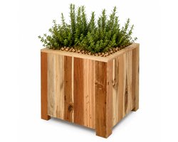 Storm Plantenbak M - 40x40 cm - Naturel Geolied - Acaciahout FSC - voor Binnen, Buiten en Balkon