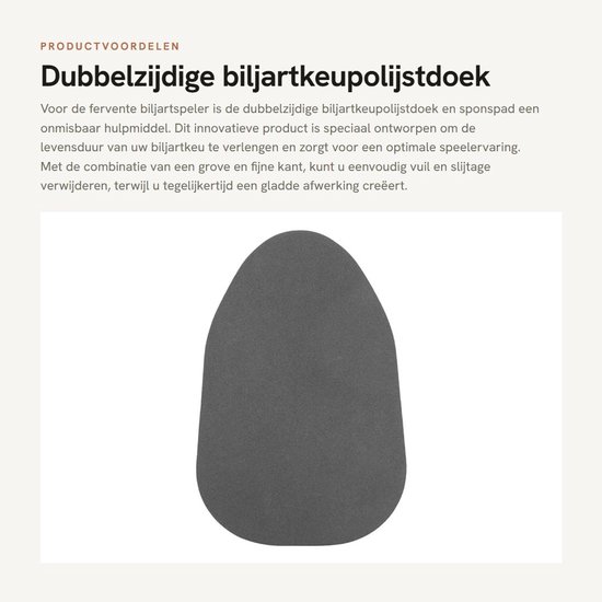 Dailygoods- Biljartkeupolijstdoek Dubbelzijdig - Polijstpasta - Sponspad - Schuurpapier - Onderhoud - Soepele speelervaring - Polijstpad van Dailygoods — afbeelding 4