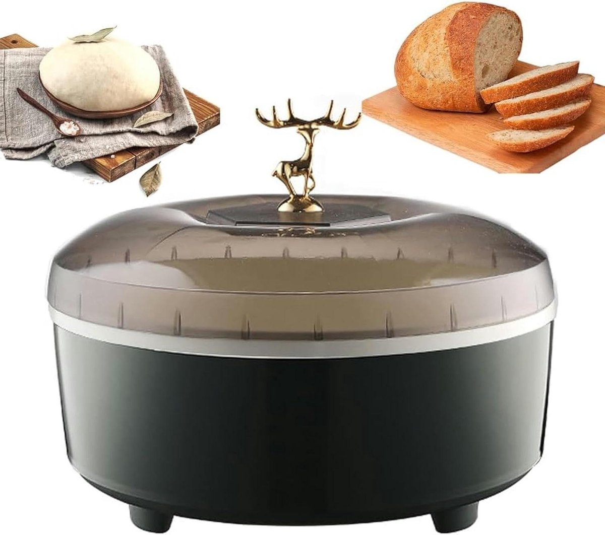 Deegrijskast - Brood Fermentatie Tank - Brood Bakken - Verstelbare Temperatuur - 5 Liter - Zilver