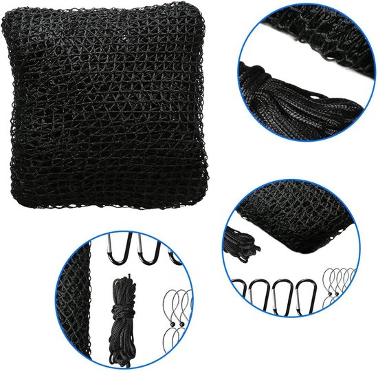 Golf Oefennet - Vangnet Sportnet - Sportvaardigheden Verbeteren - Zeer Belastbaar Nylon - 3 x 3 m - Zwart van GOLF — afbeelding 5