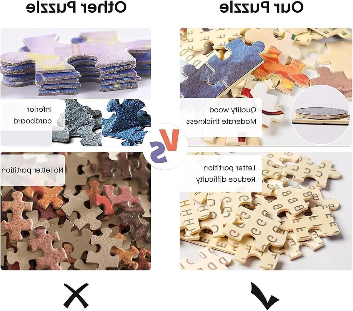 Houten Puzzel - Landschap Puzzel - Ontspanning Thuis - Nauwkeurig Gesneden - 100x70 cm - Multicolor