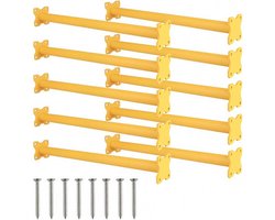 Monkey Bars - Klimbeugels Klimtouwen - Buiten Spelen - Verstevigd Staal - 16.5 Inch - Geel