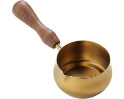 Koffiemokken Set - Espresso Kopjes - Latte Art Maken - Met Melkschenktuit - 110ml - Goud