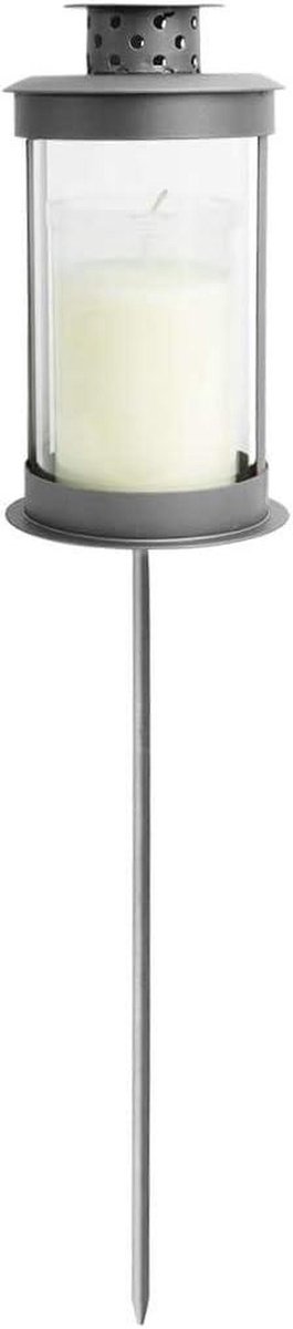 Graf Lantaarn - Buitenlamp - Sfeer Creëren - Lange Brandduur - 40 cm - Zilver Grijs