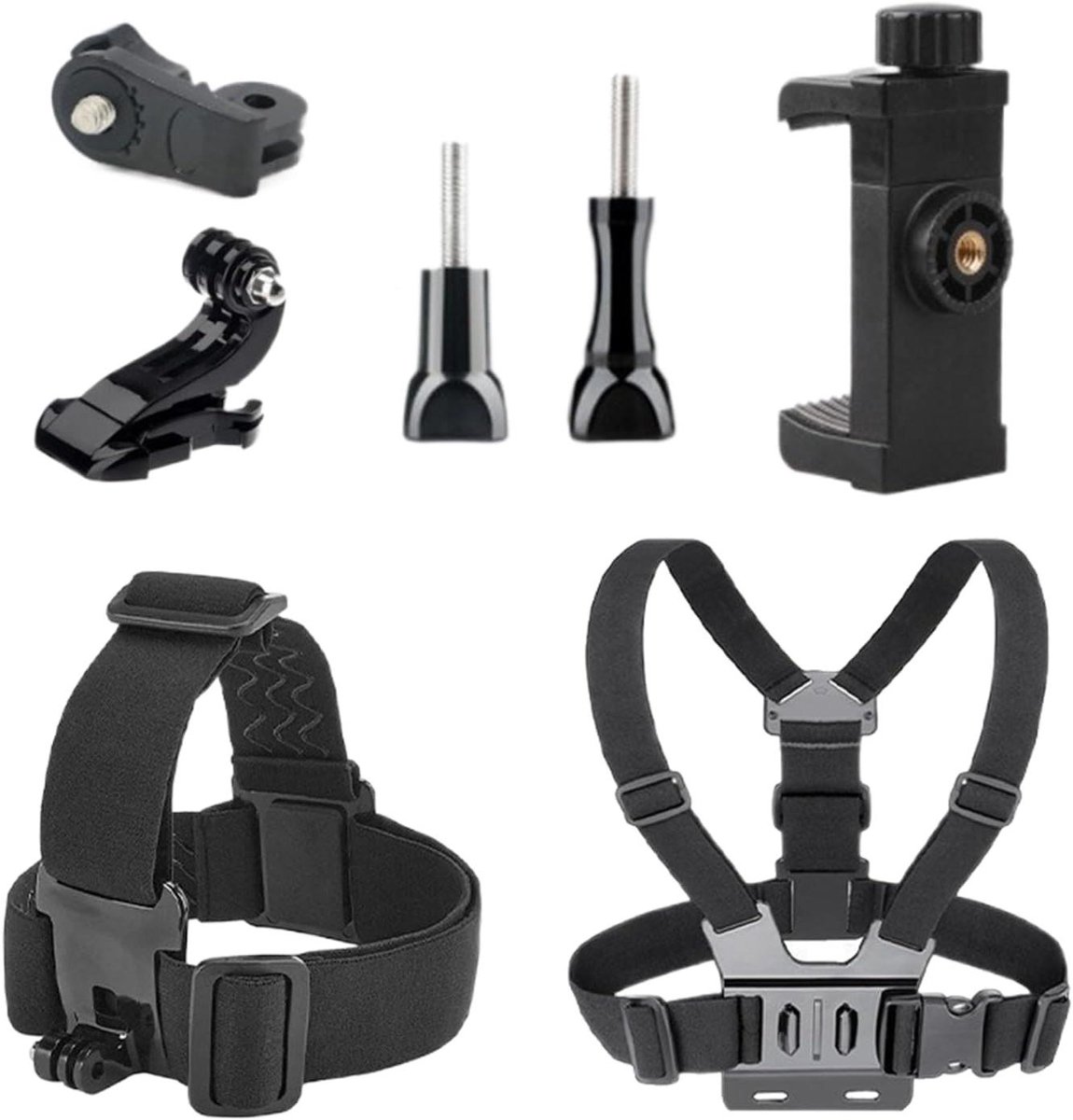 Borstcamera Harnas - Lichaamsband Camera - Handsfree Opnames - Flexibele Lichaamsbanden - 19.1 x 13.41 x 6.81 cm - Zwart