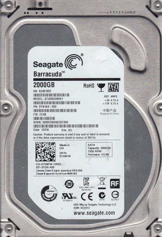 Interne Harde Schijf - Opslag Schijf - Extra Opslag - Getest en Werkend - 2 TB - Zilver van Interne Harde Schijf — afbeelding 3