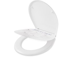 Cecipa Max Abattant WC Ovale (Forme O) - Abattant WC Luxe Duroplast - Soft Close - Avec Démontage Rapide Quick Release - Réglable Universel - Blanc