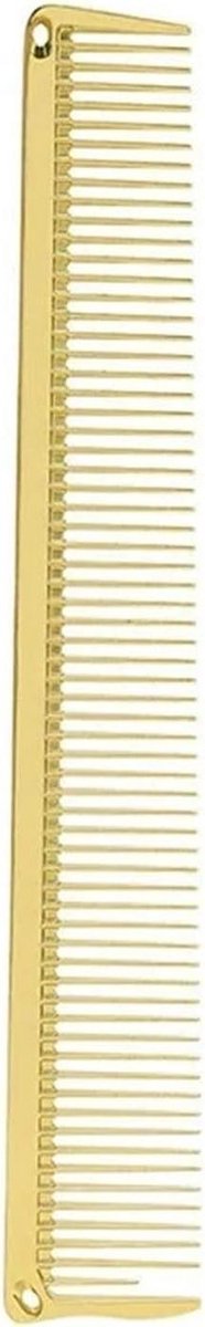 Kappers Kam - Haar Borstel - Salon Styling - Stevig Metaal - 21 cm - Goud