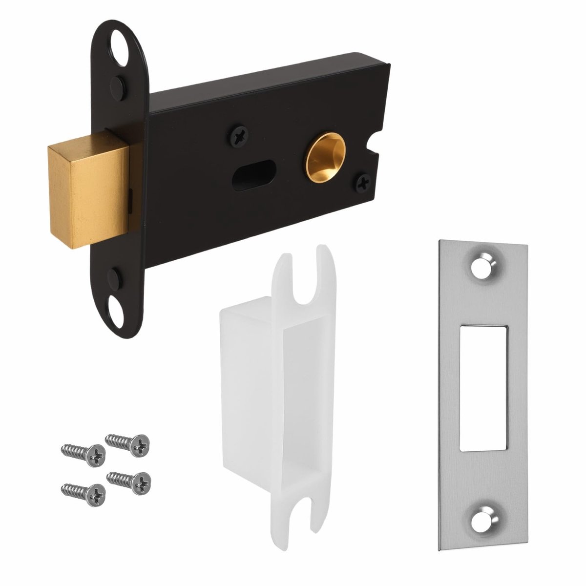 Dailygoods- Toiletdeur Slot 55mm - Roestvrij Staal - Cilinderslot - Deurslot Binnendeur - Vergrendeling - Geluidsarm