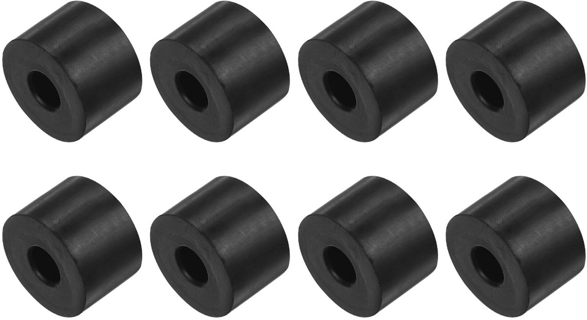 Dailygoods- Spacers 8 Stuks - Rubber - Antivibratie Isolatiepads - Geluidsreductie - Schokabsorptie - Demping - Duurzaam Materiaal - Dempers