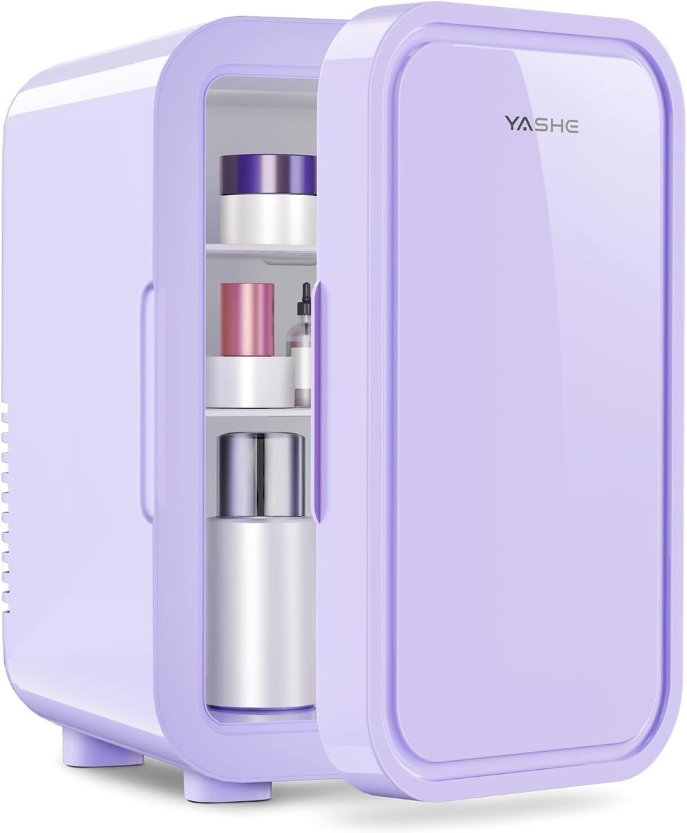 YASHE mini-koelkast - 6 L - koelen en verwarmen - paars