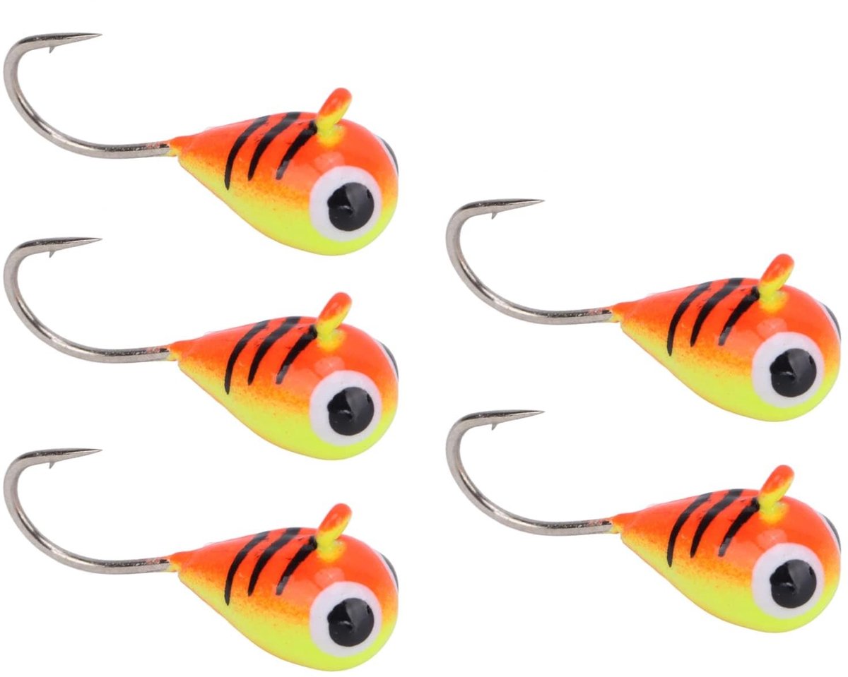 Dailygoods- Ijsvissen Jigs - 5 Stuks - Koolstofstaal - Duurzaam - Levensecht - Continue Scherpte - Viskunstaas