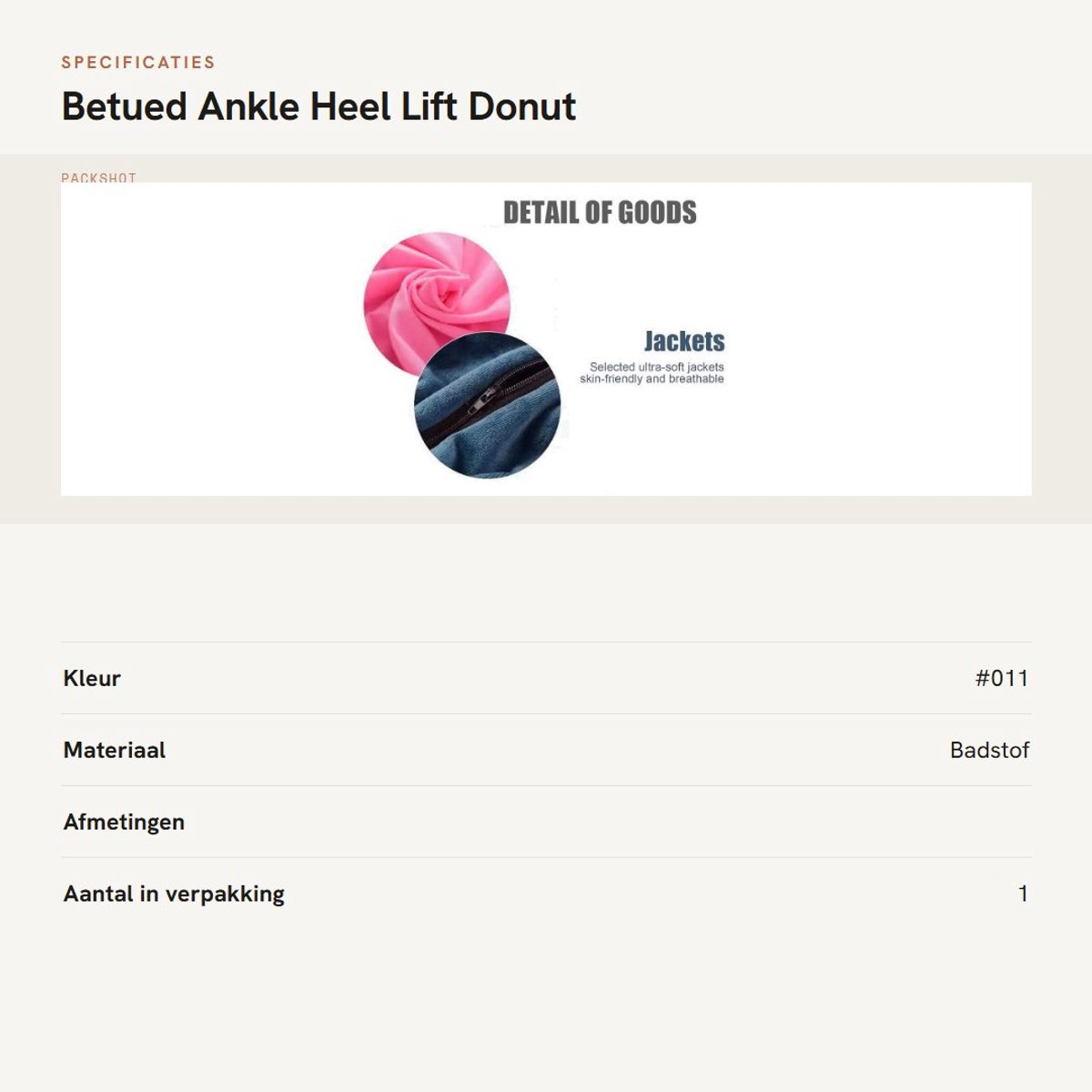 Dailygoods- Hielkussen Ergonomisch - Hielbeschermers - Voetensteun - Hielkussentjes voor schoenen - Antislip Hielkussentjes - Wasbare Hoes van Korte Pluche - Voetkussen