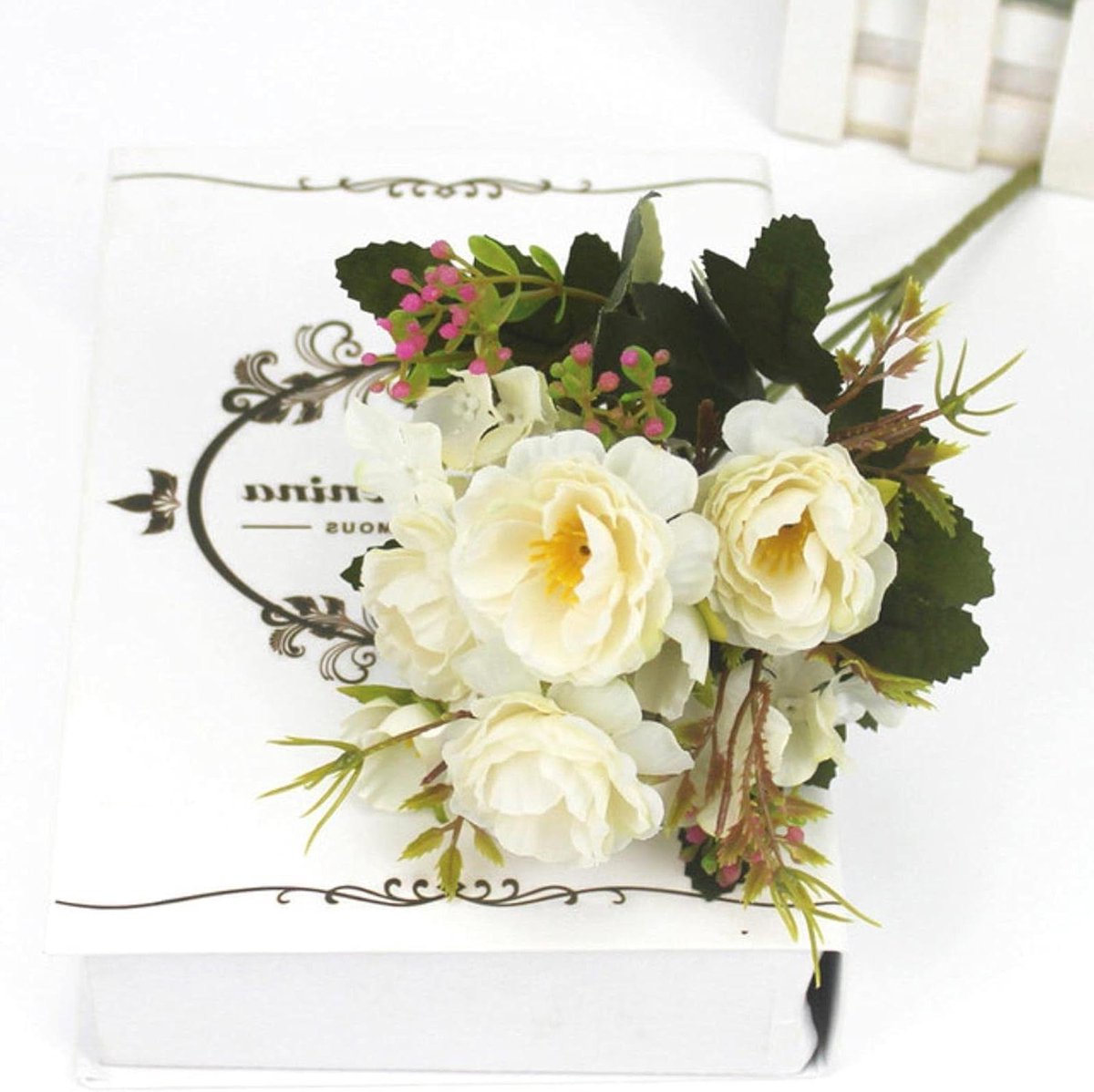 Kunstbloemen Pioenrozen - Zijden Bloemen - Home Decoratie - Onderhoudsvrij - 30 cm Lengte 