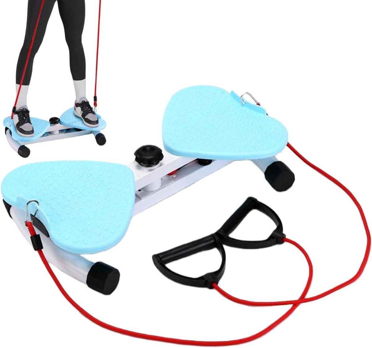 Taille Draaimachine - Fitness Twistboard - Buikspier Training - Stille Rotatie - 47 x 27 cm - Blauw