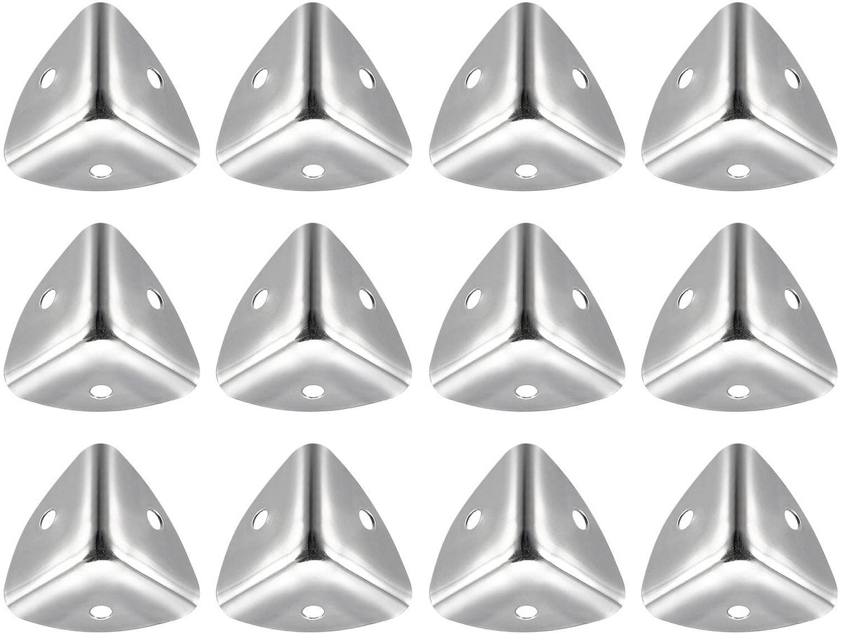 Dailygoods- Hoekbeschermers Metalen 36 Stuks - Decoratieve Hoekbeugels - Randbescherming 25 x 25 x 25 mm - Schroeven Inclusief - Stevig en Duurzaam