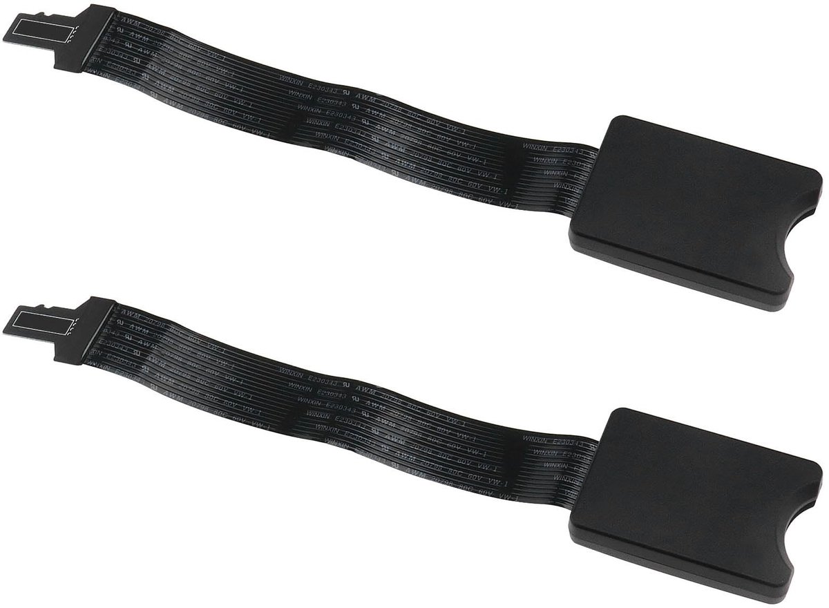 Dailygoods- Verlengkabel 15 cm - Micro SD/SD Kaart - 2 Stuks - Plug-and-Play - Stabiele Gegevensoverdracht - Hoogwaardig Kunststof - SD-kaartverlengkabel
