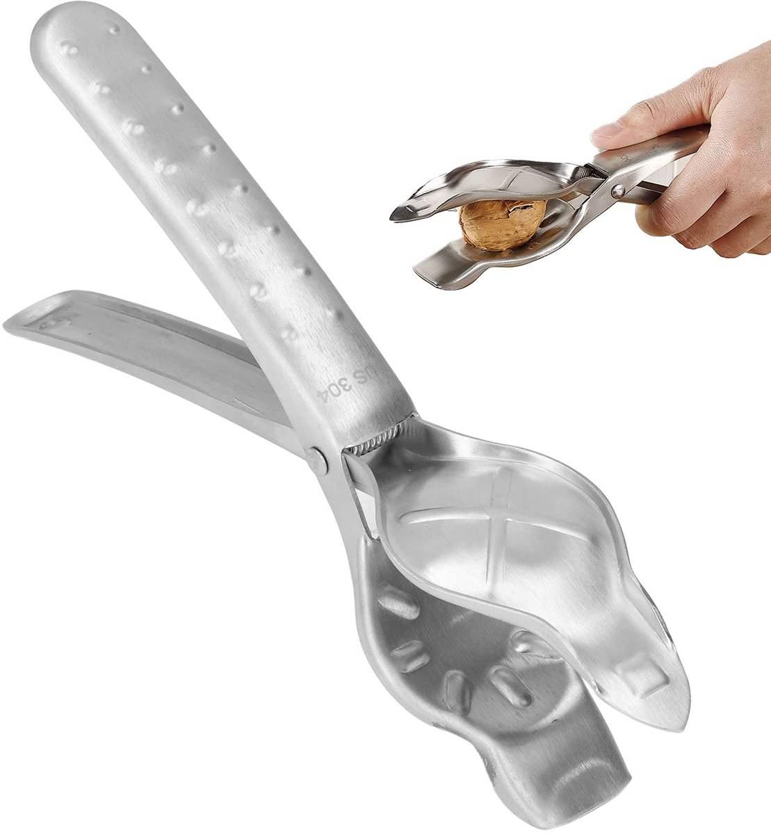 Dailygoods- Notenkraker Kastanje Clip - Multifunctionele Notenkraker - Roestvrij Staal - Voor Kastanjes/Walnoten - Eenvoudige Bediening - Gewicht 206g - Moeropener