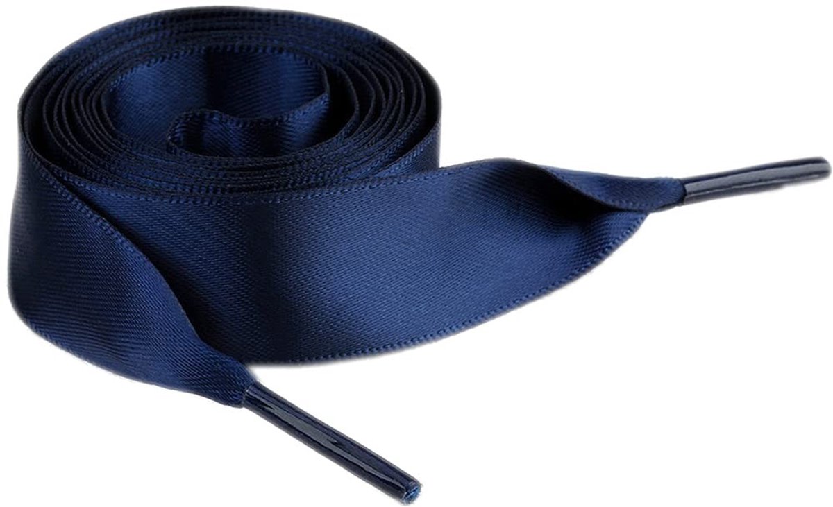 Dailygoods- Schoenveters 100 cm - 4 Paar - Platte Veters - Scheurvaste Veters - Universele Veters - Polyester - Marineblauw