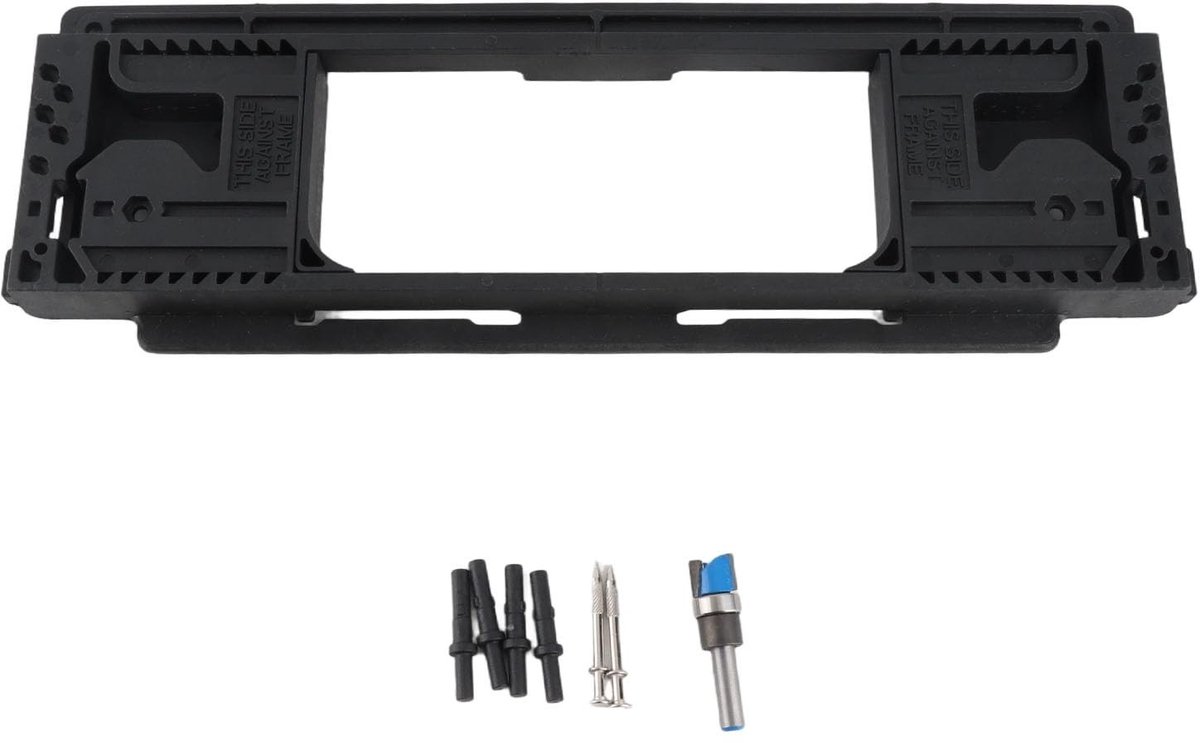 Dailygoods- Deurscharnier Installatieset - Scharnierfreessjabloon - Scharnierboor - Scharnieren - Professionele Snijder - Geschikt voor 8 Maten en 5 Diktes - Scharnier
