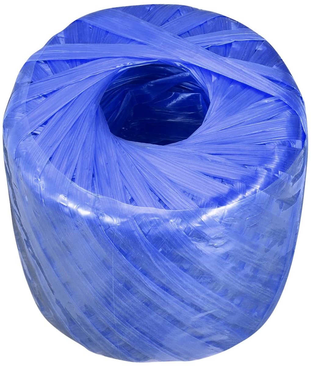 Dailygoods- Touw 200m - Polyester/Nylon - DIY - Boek Gebundelde Verpakking - Lichtgewicht - Blauw - Koord