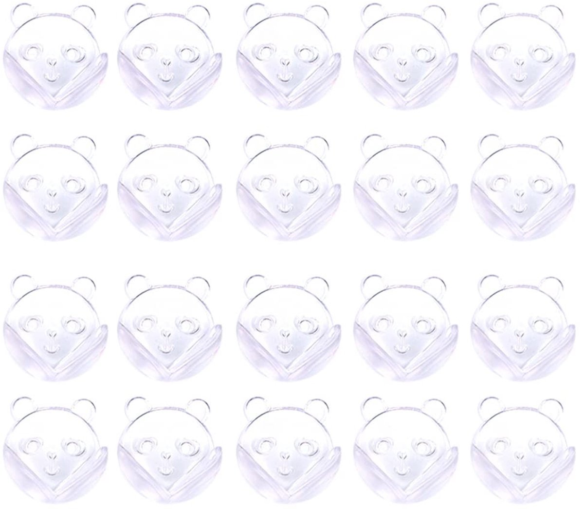 Dailygoods- Veiligheidshoekbeschermers 20 Stuks - Zachte Tafelhoekbeschermers - Babyproofing Hoekbescherming - Doorzichtige Meubelhoekbescherming - Effectabsorberend PVC - Niet-giftig en Smaakloos - Hoekbeschermers