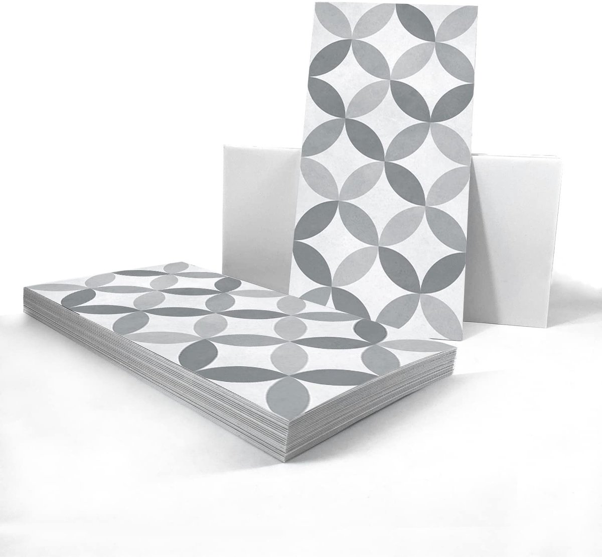 Dailygoods- Vloerstickers Antislip - PVC Tegelstickers - Zelfklevend - Decoratie Keuken/Badkamer - 30cm x 15cm - Set van 4 - Vloerbedekking