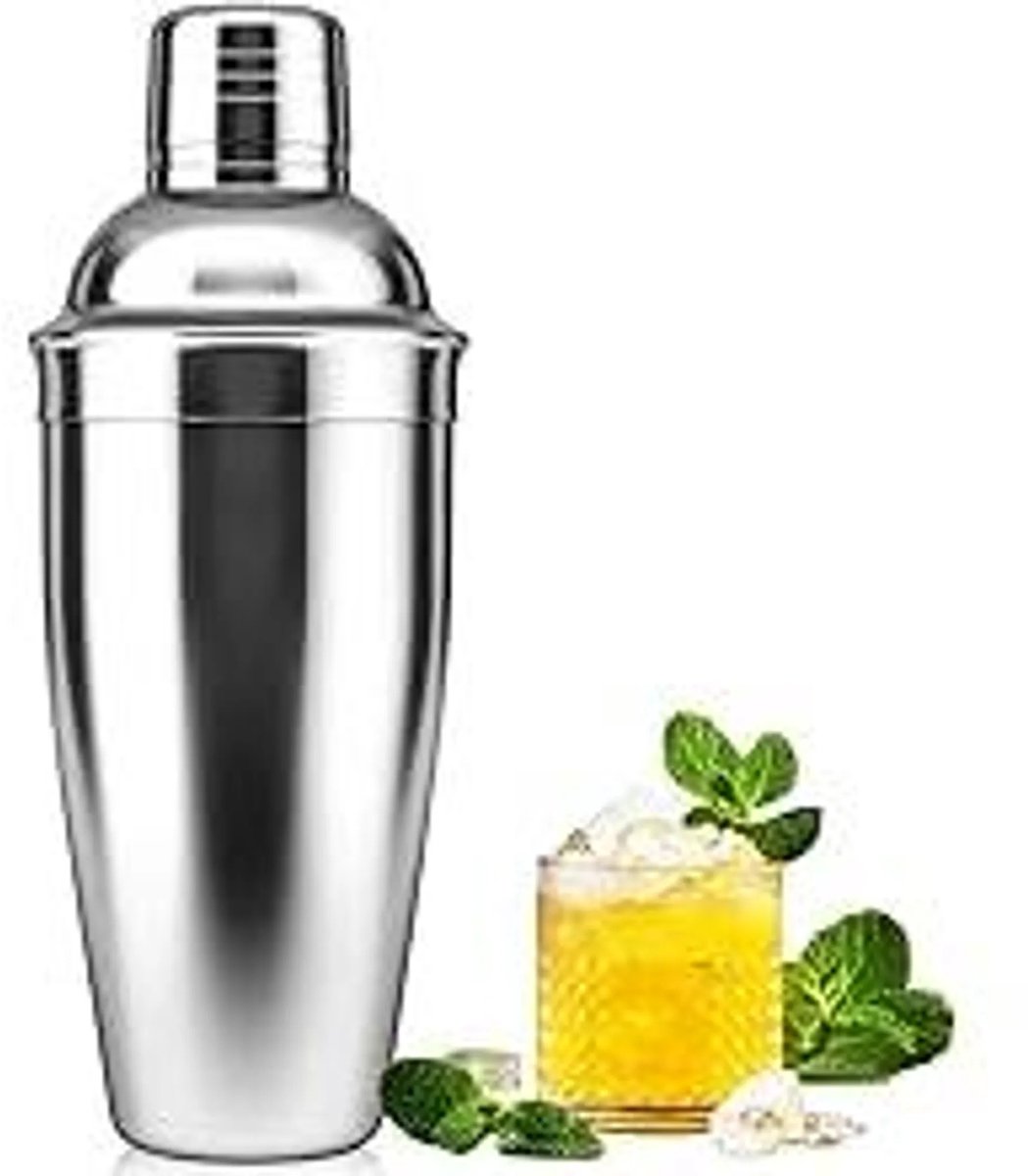 Cocktailshaker, 550 ml martini shaker met ingebouwd filter, geschikt voor bartenders, gemaakt van roestvrij staal, perfect voor thuis, bar, kerstfeesten, cocktailshaker, mixdranken.