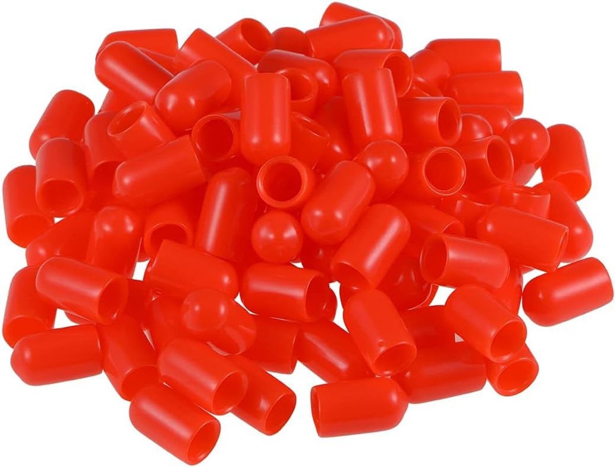 Dailygoods- Eindkap 7 mm - Rubber - Vinyl - 100 Stuks - Duurzaam - Zacht - Goede Elasticiteit - Afdekking
