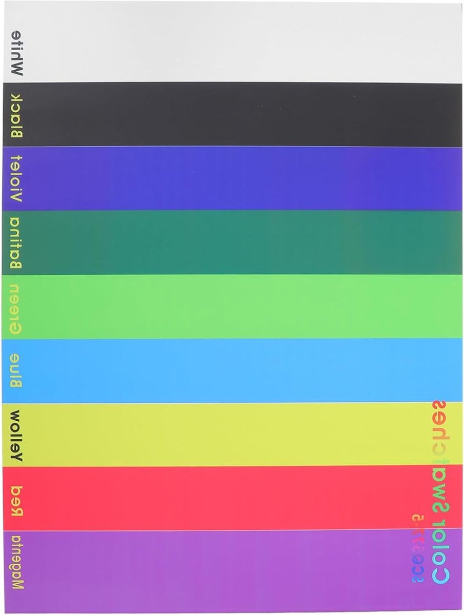 Testkaart Camera - Kalibratiehulpmiddel - Beeldoptimalisatie - Scherpstelling & Kleurnauwkeurigheid - 40 x 30 cm - Multicolor