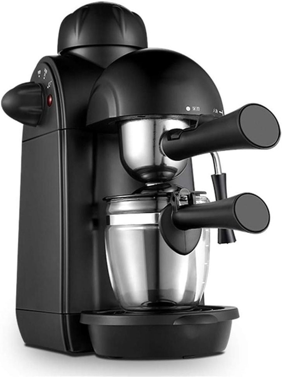Koffiemachine - Espressomachine - Thuis koffie zetten - Stoommelkopschuimer - 240 ml - Zwart