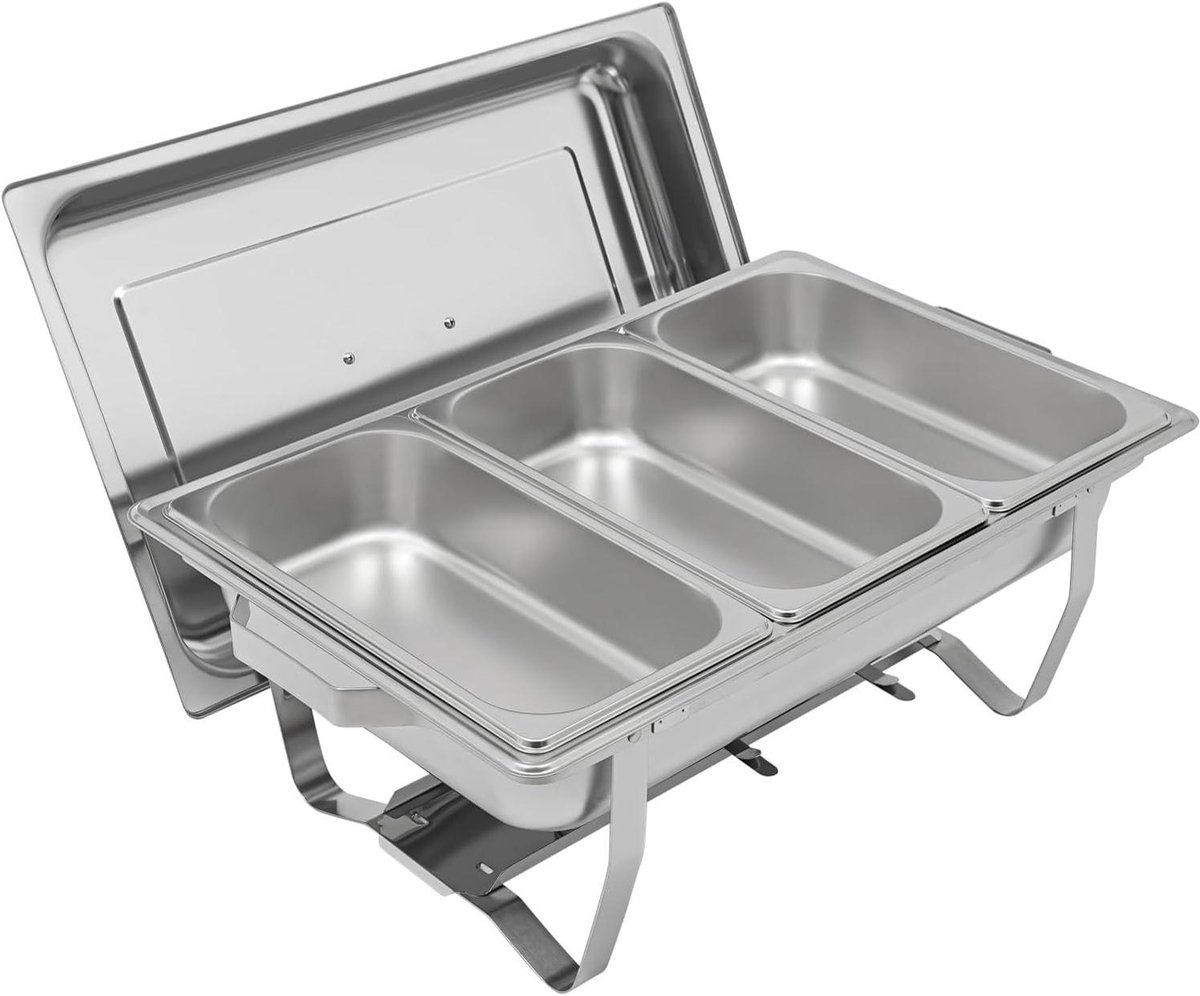 Chafing Dish, voedselverwarmer, warmtecontainer, rechaud voor catering, voedselwarmer voor catering, buffet en feest
