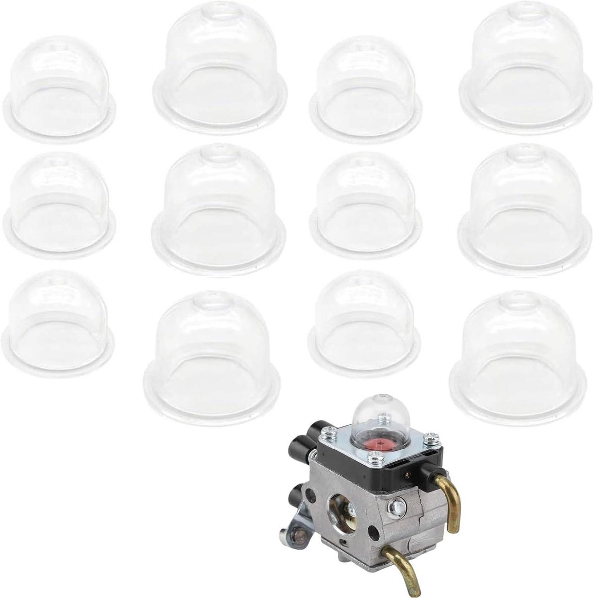 Brandstofpompjes - Carburateur pompjes - Motoronderhoud - Twee maten - 12 stuks - Transparant