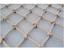 XCYYBB Children Safety Anti-Fall Rope Net - Jute Twine String Netting Garden Mesh Netting Hemp Rope Net Decoration Bird Climbing Rope Net Diameter 16mm, Mesh 15cm-Hemp Rope 2x2m (6.6x6.6ft)